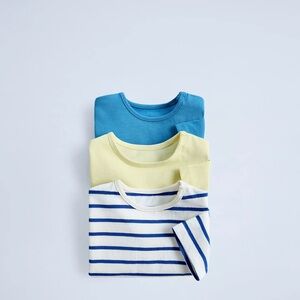 Blue, Yellow, and Striped Kids Shirt Set! LIKE new for 1-3months old